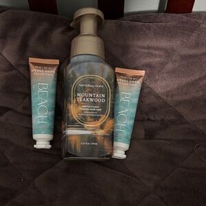 Bath & Body Works Mountain Teakwood Soap and Beach Cream Duo
